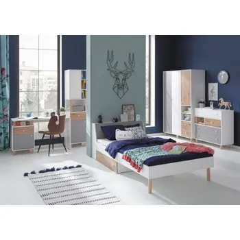 Dětský pokoj Dětský pokoj Rasmus I - bílá/šedá/dub artisan