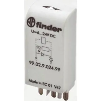 Modul Finder 99.02.0.024.98 s indikační led a varistorem 6-24 V AC/DC