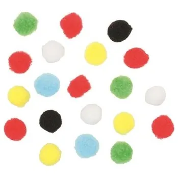 Vánoce Bambulky 2 cm 20 kusů v sáčku, mix barev 2874