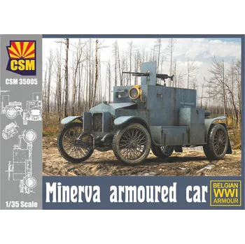 Plastikový model Copper state models 1/35 Minerva Armoured Car ( included Belgian, French & German Versions )
