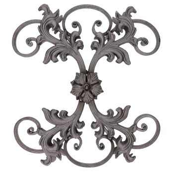 Zábradlí kovářský ornament 3324, oboustranný - kovaný ozdobný prvek 450 x 405 mm, materiál 16 x 8 mm, odlitek