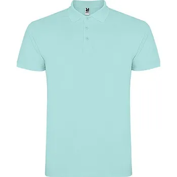 Pánská móda ROLY Polokošile STAR pánská krátký rukáv E6638-98-XXL 2XL Mentolová