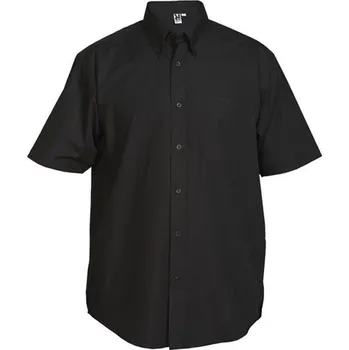 Pánská košile ROLY Košile AIFOS pánská, krátký rukáv E5503-02-XXL 2XL Černá