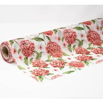 Svatební dekorace Vlizelín s červenými hortenziemi - 50 cm/ 1,5 m