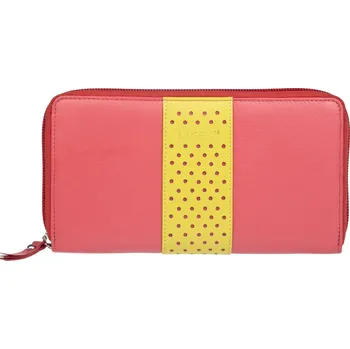 Peněženka Lagen dámská kožená peněženka korálová V-18