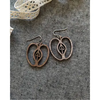 Náušnice art-wood.cz Dřevěné náušnice - Jablka