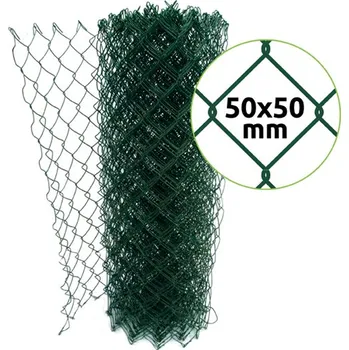 Pletivo Čtyřhranné pletivo ZnPVC 53x53mm 1,75mx25m zelená