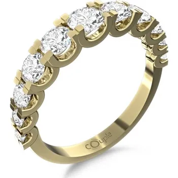 Prsten Couple, Nepřehlédnutelný prsten Avril, žluté zlato se zirkony, vel. 54, prům. 17.2 mm, 585-66-1-0259.0Z00.0.54.001