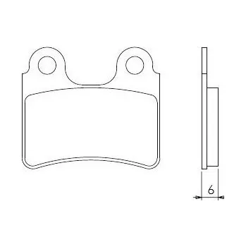 Brzdový komplet Brenta FT3040 zadní organické brzdové destičky na motorku AJP PR4 125 SUPERMOTARD rok 04-09