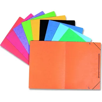 Odkládací mapa bez klopy A4 prešpán 250 s gumou, růžová