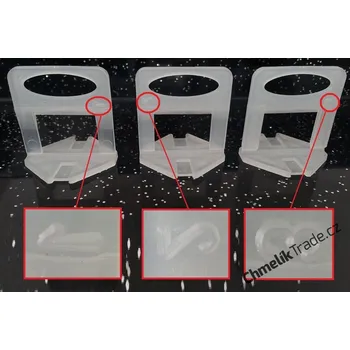 Spona Fixlevel (3000ks/balení) pro dlaždice tloušťky 3-12 mm (Pro snadnou a rychlou pokládku obkladů a dlažeb.)