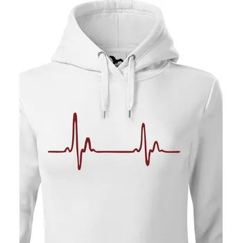 Dámská mikina Dámská mikina pro doktorky a sestřičky Pulz, Barva Bílá, Velikost XS, Canvas Dámská mikina Bezvatriko.cz 1