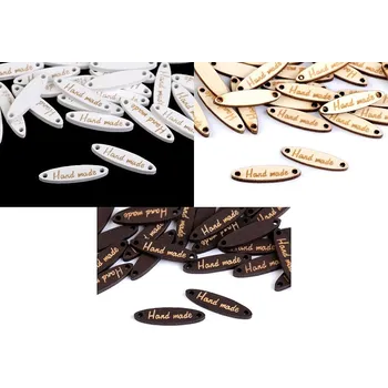 Dřevěná elipsa Hand made 2,8 cm různé barvy