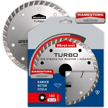 Řezný kotouč Diamantový řezný kotouč TURBO MEDIUM 180 x 22,23 mm na kámen, beton, cihlu