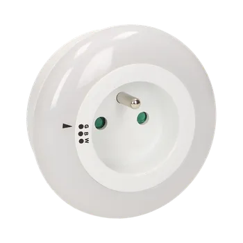 Vnitřní zásuvka IP20 s nočním světlem 0,3W a čidlem teplá bílá (230V 0,3W)