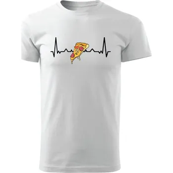 Dětské tričko Pizza Hearbeat Barva: Bílá, Velikost: 7/8 let