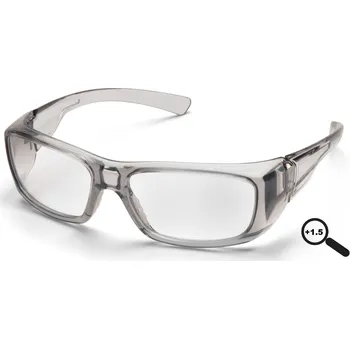 ochranné brýle Pyramex Emerge ESG7910D15, ochranné brýle + 1.5 dioptrie, průsvitně šedá obruba, čiré