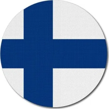 Vlajka Pelisport Finská vlajka kulatá tisk ø 45 mm