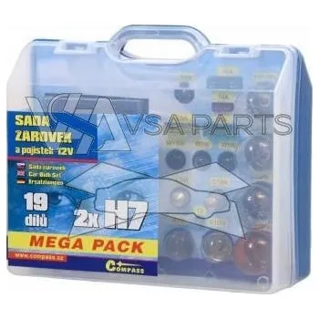 Autožárovka COMPASS Žárovky servisní box MEGA H7/H7 12V