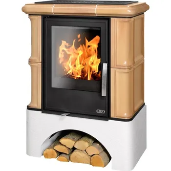 Krbová kamna ABX KACHLOVÁ KAMNA BAVARIA K I S VÝMĚNÍKEM 6,9 KW ROVNÝ SOKL