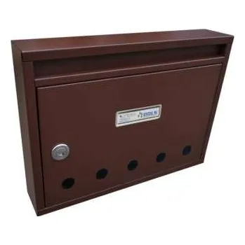 Poštovní schránka DOLS Poštovní schránka E-01 BASIC s otvory paneláková RAL 8017 hnědá