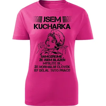 Dámské tričko Dámské tričko Jsem kuchařka Barva: Růžová, Velikost: XXL