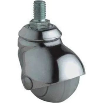 Pojezdové kolečko Nábytkové designové pryžové otočné kolečko, závit M10x15, průměr 40 mm, nosnost 30 kg - F50.040