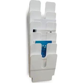Držáky na prospekty Durable Flexiplus - 6 / A4 bílý / na výšku