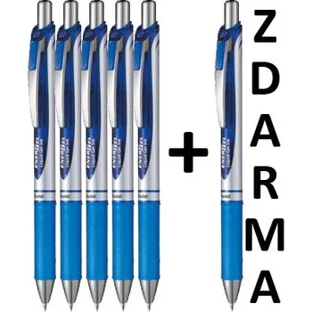 Kuličkové pero Pentel EnerGel BL77, modrá, sada 5 + 1 zdarma