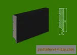 NOVÁK Podlahová - soklová lišta 80x16R1Plus MDF černá CZA12
