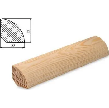 soklová lišta NOVÁK Podlahová - soklová lišta 22x22 borovice surová BO2222