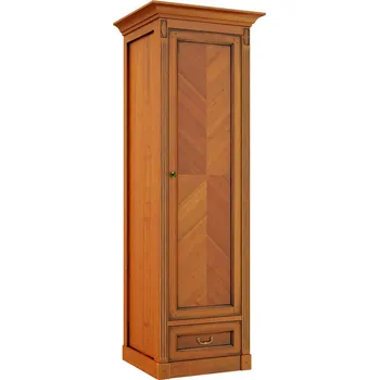 Šatní skříň Šatní skříň úzká (1x police, 1x šatní tyč) 06xS082, ořech antik