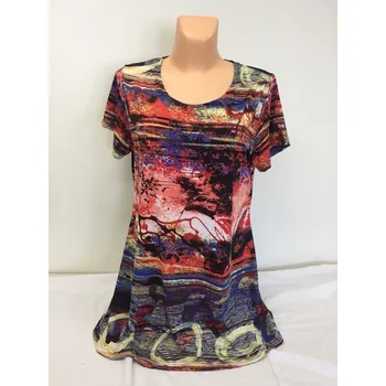 Dámská tunika dámské halenky, Barva Červená, Velikost XL48, Materiál 98% Polyester 2% Lycra