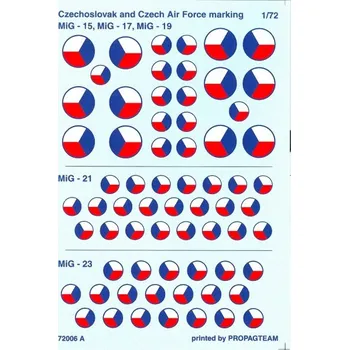 Plastikový model 1:72 Československé výsostné znaky s modrým lemem