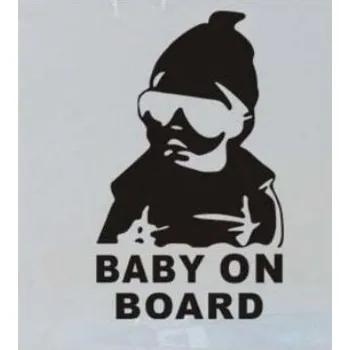 Samolepicí dekorace na vozidlo nálepka dítě v autě baby on the board N-BOB01 - G