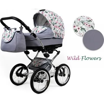 Kočárek Kombinovaný kočárek Raf-Pol Baby Lux Margaret Chrome ALU 2023 Wild Flowers