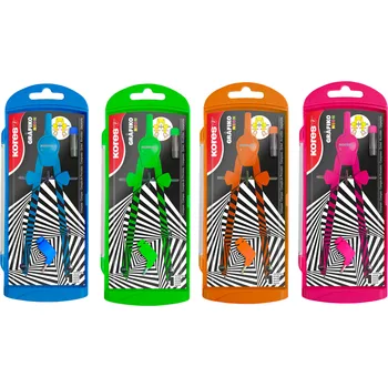 Kovové kružítko Kores Grafiko NEON, mix barev