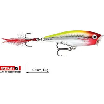 Umělá nástraha Wobler hladinový Skitter pop RAPALA 9 cm - Color: CLN