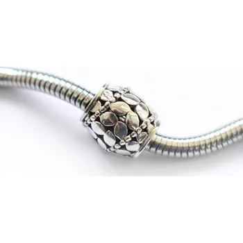 Souprava šperků Korálek s velkým průvlekem ozdobený lístečky AG 925/1000 Z 006-1