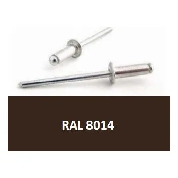 Nýt Bralo Trhací nýt AL/ST 3,2x6 RAL 8014 hnědá 10ks