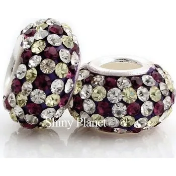 Souprava šperků Korálek s velkým průvlekem a šatony Crystal, Amethyst, Light Colorado Topaz AG 925 Z 381-1