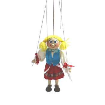 Dřevěná hračka Holčička Evička Modrá