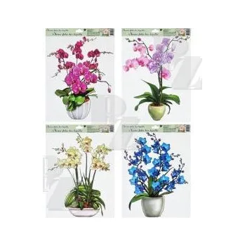 Okenní dekorace Okenní fólie na okna 887 orchideje 42x30cm mix, Anděl Přerov
