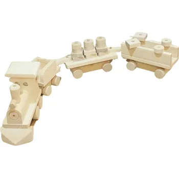 Dřevěná hračka Dřevěný vláček s nákladem