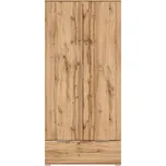 ZELE šatní skříň SZF2D1S, dub wotan