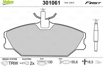 Brzdová destička Valeo 301061