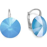 Náušnice modré Rivoli se Swarovski Elements Sweet Candy K112212SB Summer Blue 12 mm