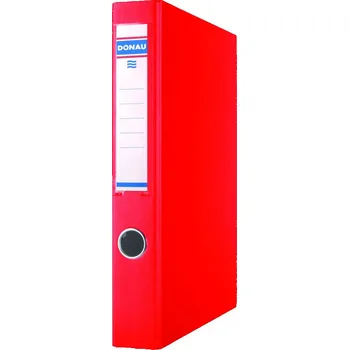 Kroužkový pořadač Donau A4, 2D kroužky, 45 mm, PP, červený