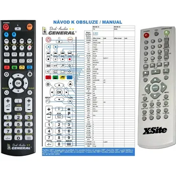 Dálkový ovladač General X-SITE XS601, XS268 - náhradní dálkový ovladač