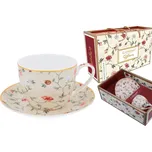 Carmani® Carmani - Porcelánový šálek s podšálkem "ROSES" v dárkové krabičce - 475 ml